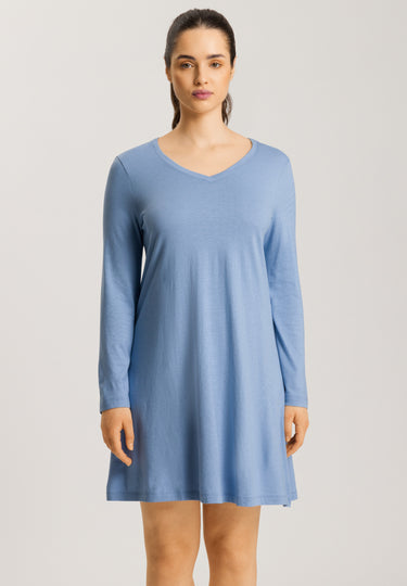 74847 Sleep And Lounge Long Sleeve Nightgown 95cm - 2533 Endless Blue